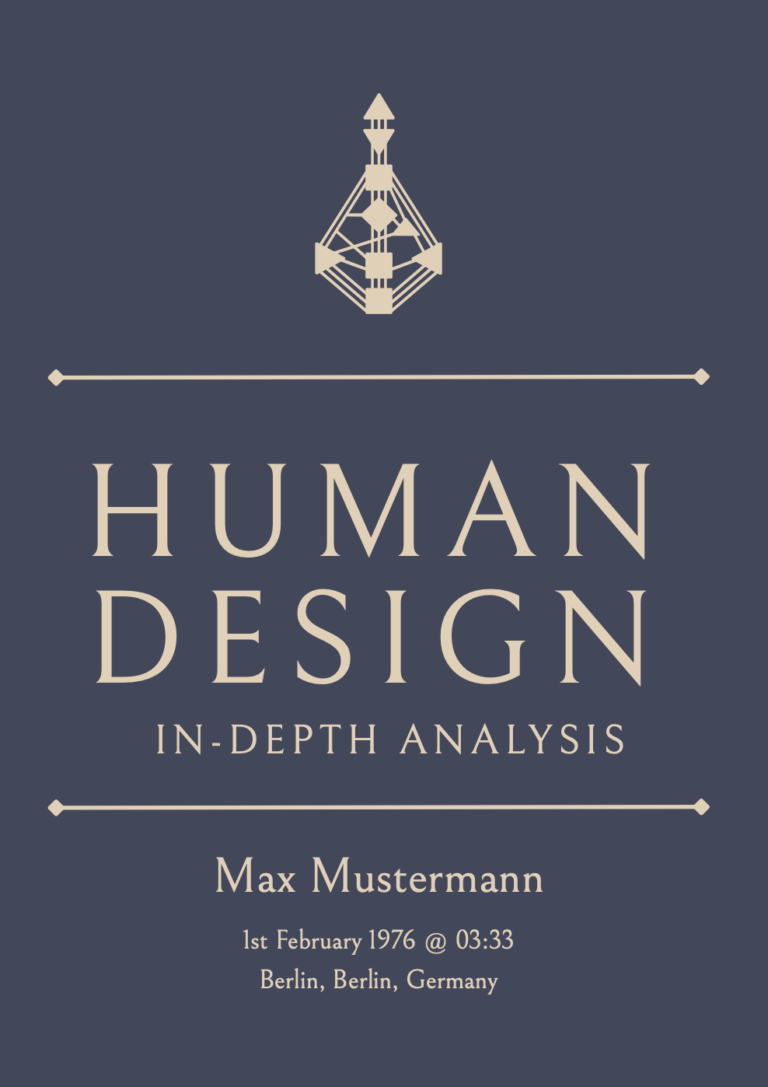 Human Design In dept Report Cover